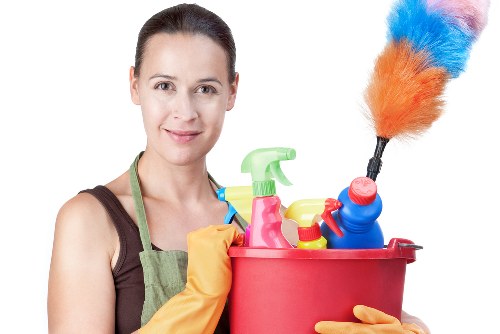 Professional deep cleaning in a London home kitchen