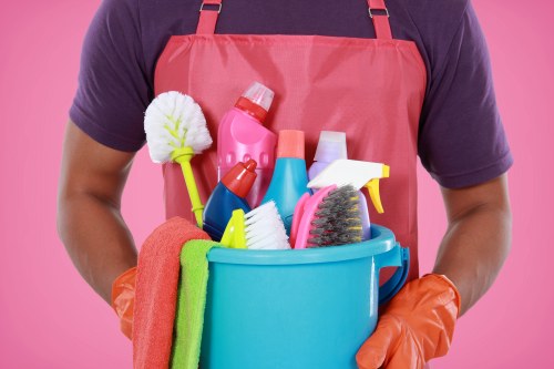 Cleaning team supporting recycling and sustainability in a London flat
