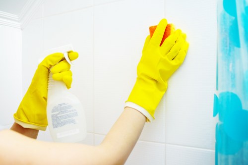Detailed cleaning of a flat kitchen during move-out cleaning in London